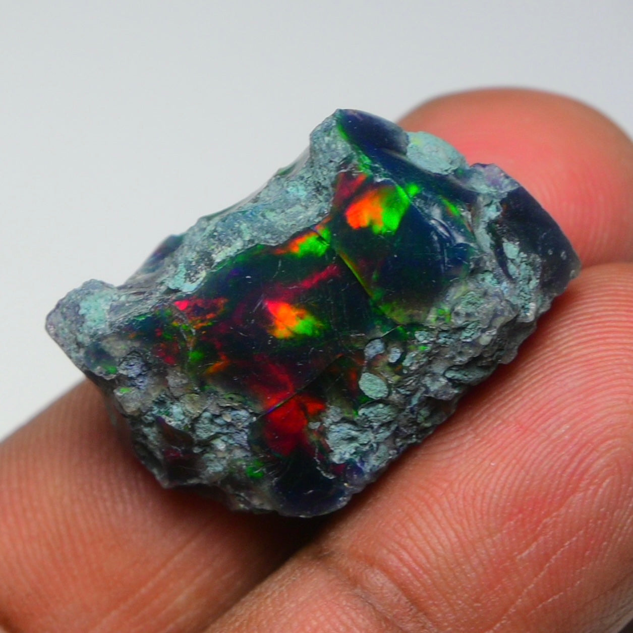 Rare Black Opal 28.25 Carats | Natural Black Ethiopian Opal Rough - Ready for Cutting & Jewelry!
