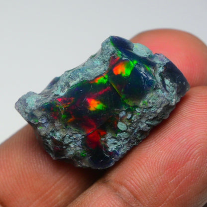 Rare Black Opal 28.25 Carats | Natural Black Ethiopian Opal Rough - Ready for Cutting & Jewelry!