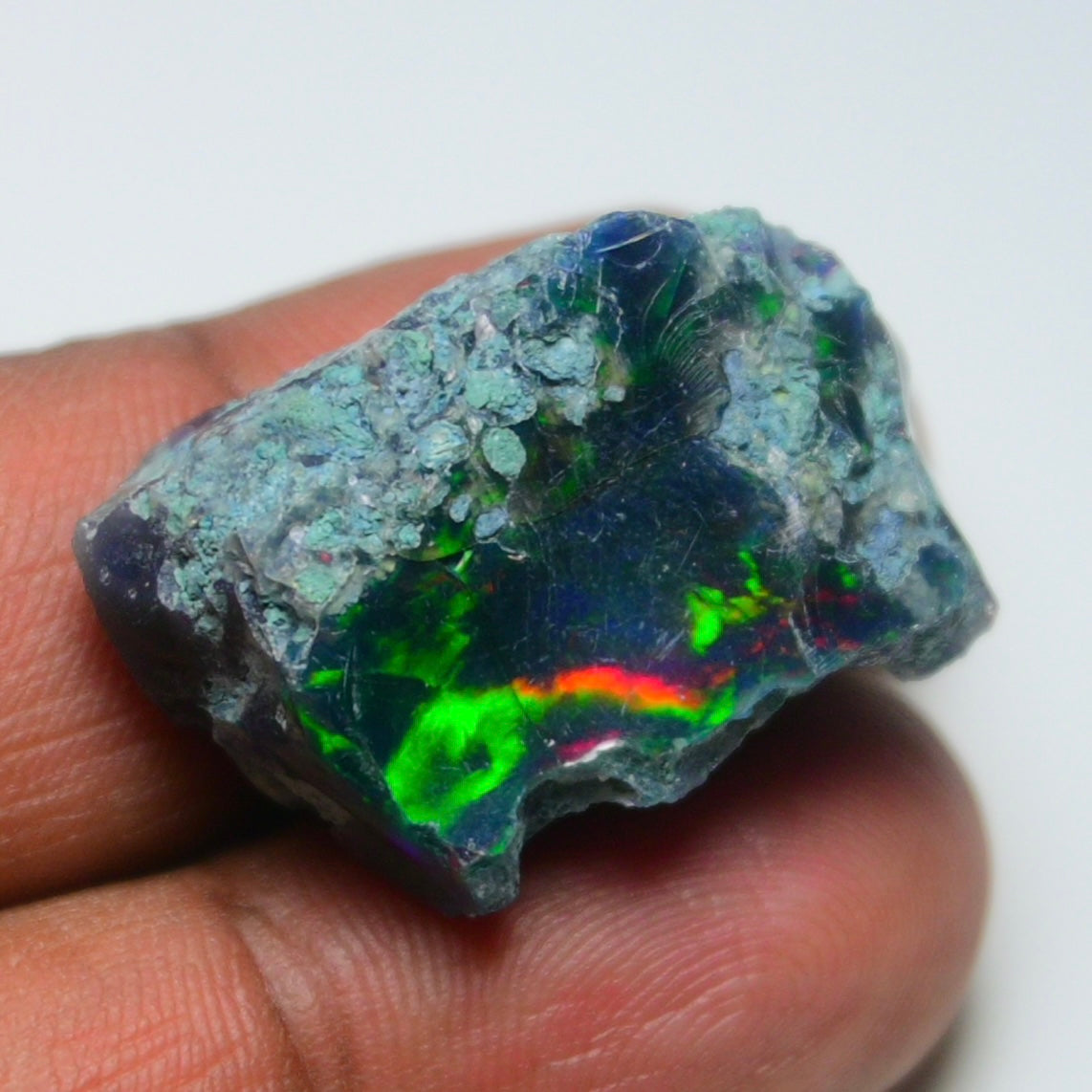 Rare Black Opal 28.25 Carats | Natural Black Ethiopian Opal Rough - Ready for Cutting & Jewelry!