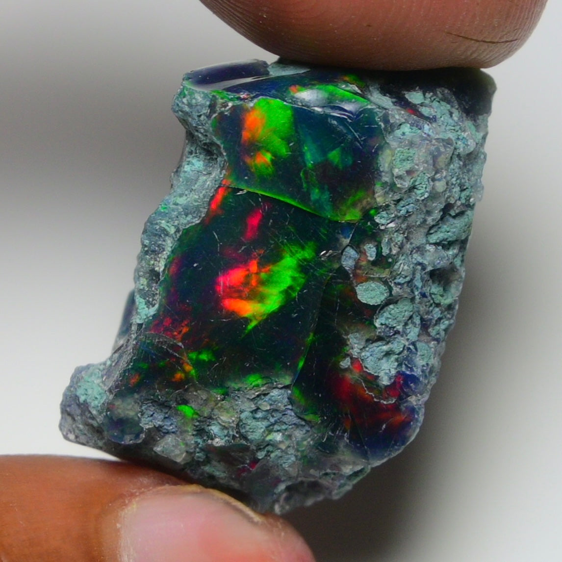 Rare Black Opal 28.25 Carats | Natural Black Ethiopian Opal Rough - Ready for Cutting & Jewelry!