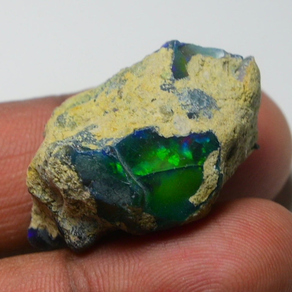 Rare Black Opal 39.05 Carats | Natural Black Ethiopian Opal Rough - Ready for Cutting & Jewelry!