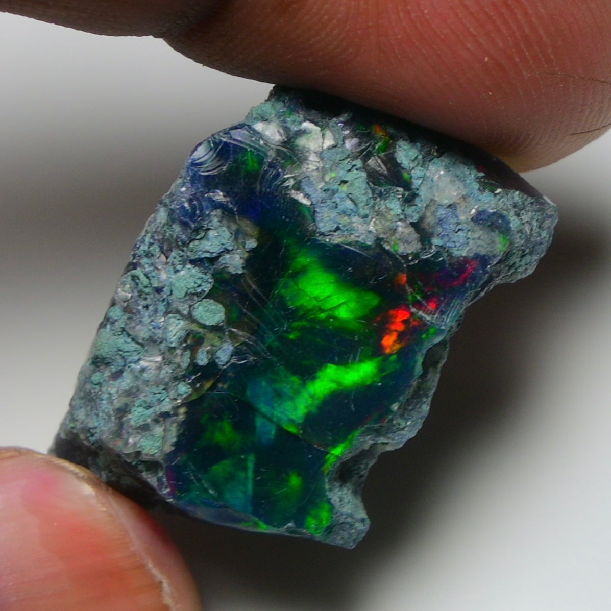 Rare Black Opal 28.25 Carats | Natural Black Ethiopian Opal Rough - Ready for Cutting & Jewelry!