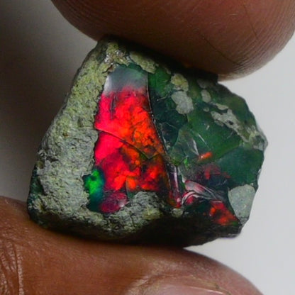 Rare Black Opal 8.70 Carats | Natural Black Ethiopian Opal Rough - Ready for Cutting & Jewelry!