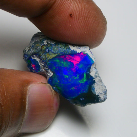 Rare Blue Opal 28.35 Carats | Natural Blue Ethiopian Opal Rough - Ready for Cutting & Jewelry!