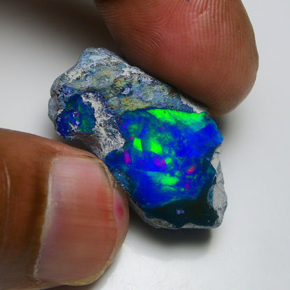 Rare Blue Opal 28.35 Carats | Natural Blue Ethiopian Opal Rough - Ready for Cutting & Jewelry!