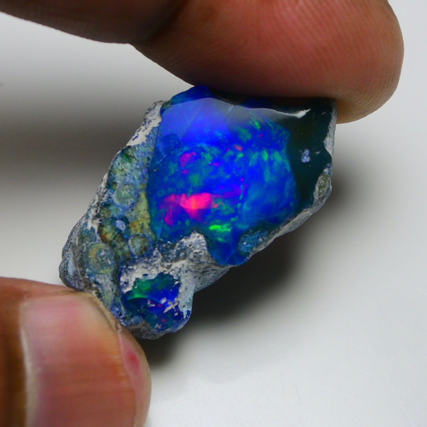 Rare Blue Opal 28.35 Carats | Natural Blue Ethiopian Opal Rough - Ready for Cutting & Jewelry!