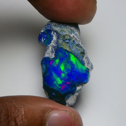 Rare Blue Opal 28.35 Carats | Natural Blue Ethiopian Opal Rough - Ready for Cutting & Jewelry!