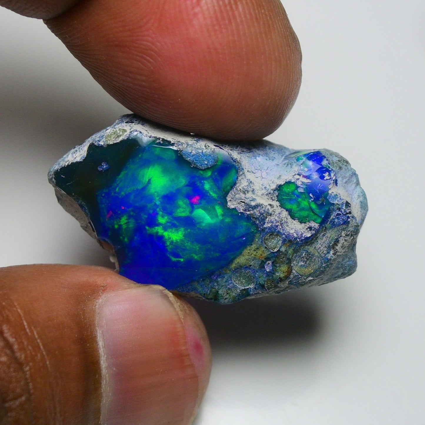 Rare Blue Opal 28.35 Carats | Natural Blue Ethiopian Opal Rough - Ready for Cutting & Jewelry!