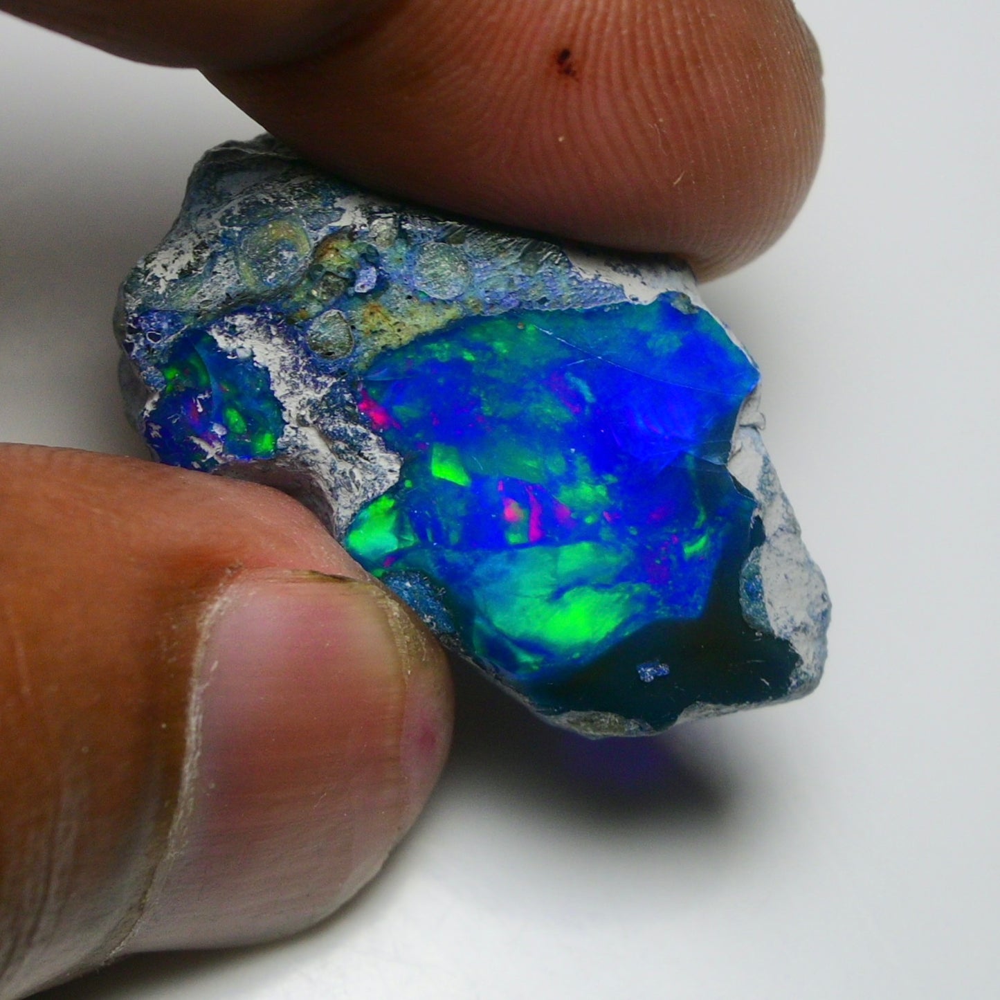 Rare Blue Opal 28.35 Carats | Natural Blue Ethiopian Opal Rough - Ready for Cutting & Jewelry!