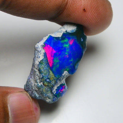 Rare Blue Opal 28.35 Carats | Natural Blue Ethiopian Opal Rough - Ready for Cutting & Jewelry!