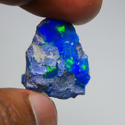 Rare Blue Opal 20.95 Carats | Natural Blue Ethiopian Opal Rough - Ready for Cutting & Jewelry!