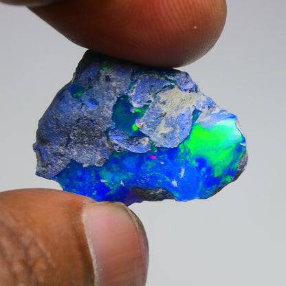 Rare Blue Opal 20.95 Carats | Natural Blue Ethiopian Opal Rough - Ready for Cutting & Jewelry!