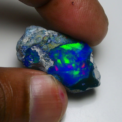 Rare Blue Opal 28.35 Carats | Natural Blue Ethiopian Opal Rough - Ready for Cutting & Jewelry!
