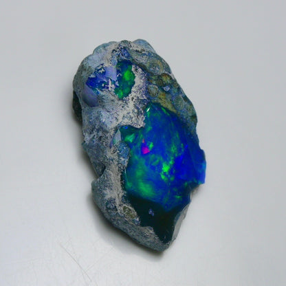 Rare Blue Opal 28.35 Carats | Natural Blue Ethiopian Opal Rough - Ready for Cutting & Jewelry!