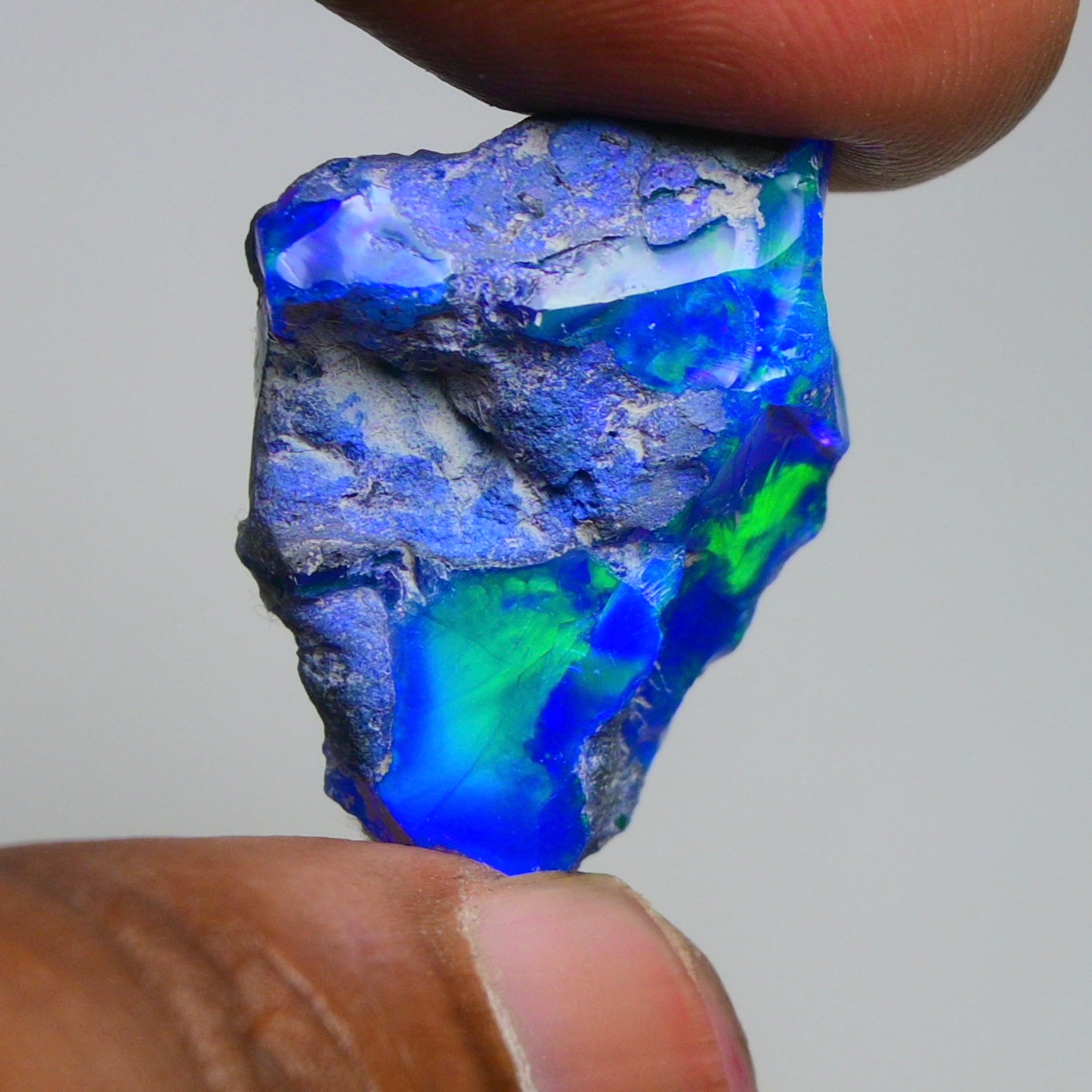 Rare Blue Opal 20.95 Carats | Natural Blue Ethiopian Opal Rough - Ready for Cutting & Jewelry!