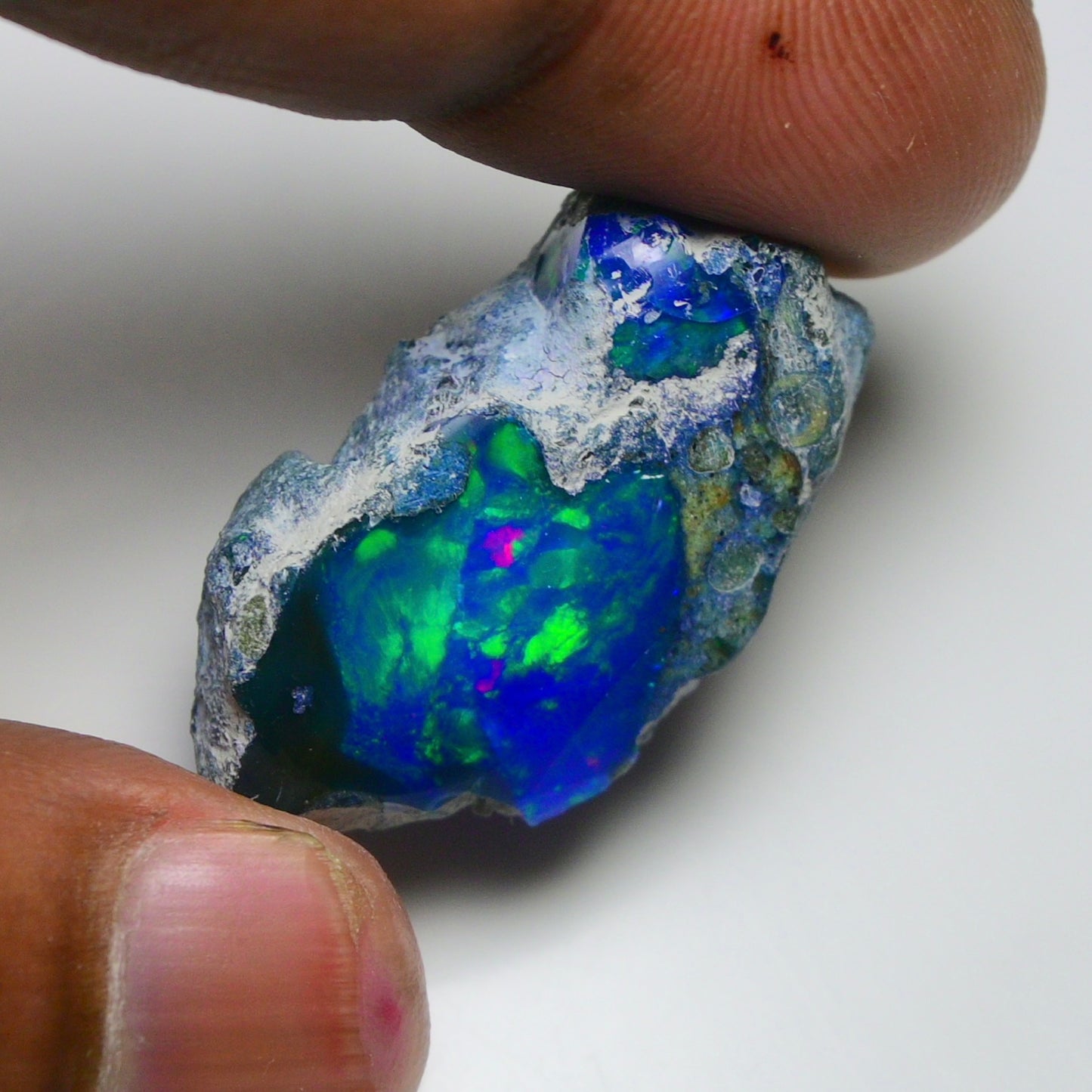 Rare Blue Opal 28.35 Carats | Natural Blue Ethiopian Opal Rough - Ready for Cutting & Jewelry!