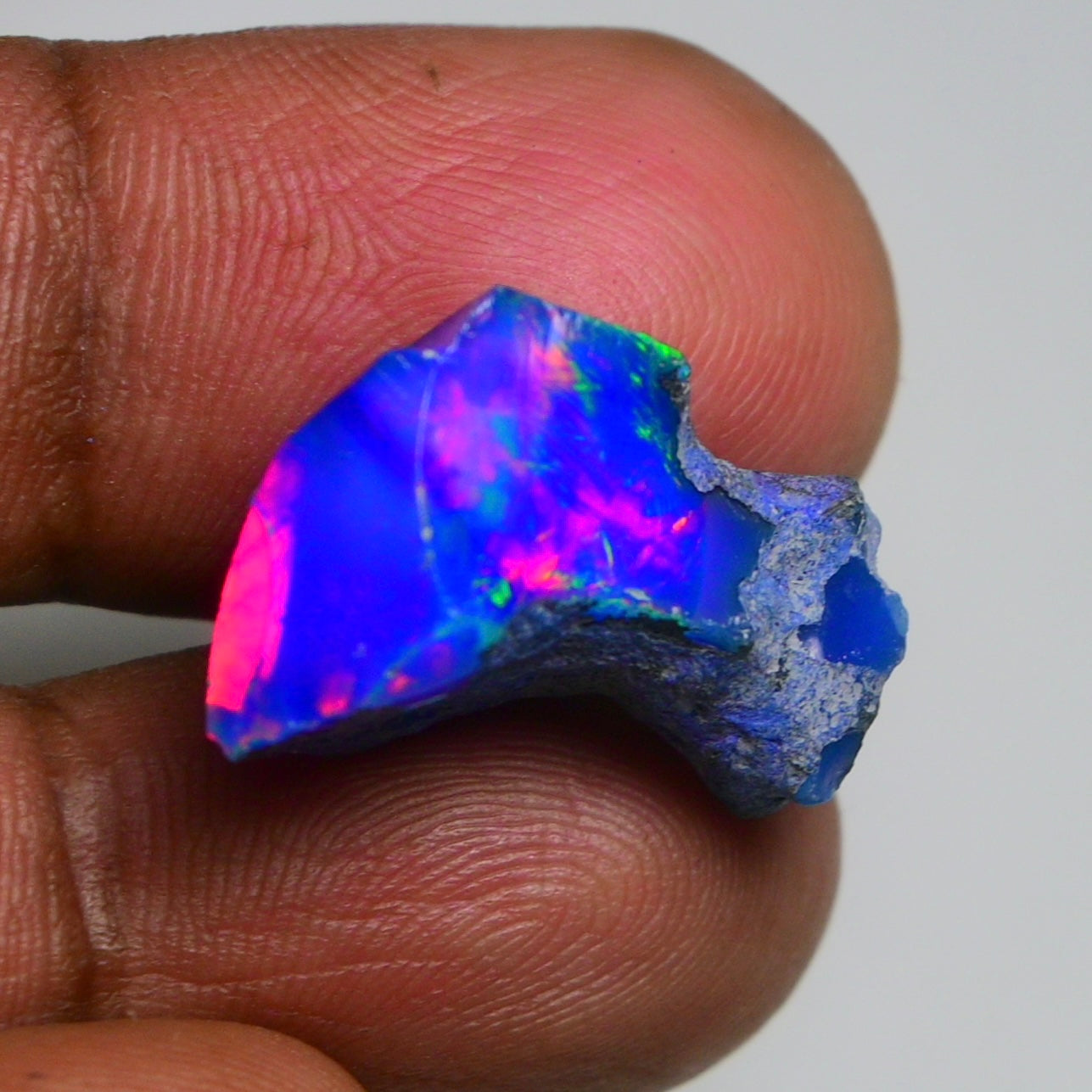 Rare Blue Opal 13.85 Carats | Natural Blue Ethiopian Opal Rough - Ready for Cutting & Jewelry!