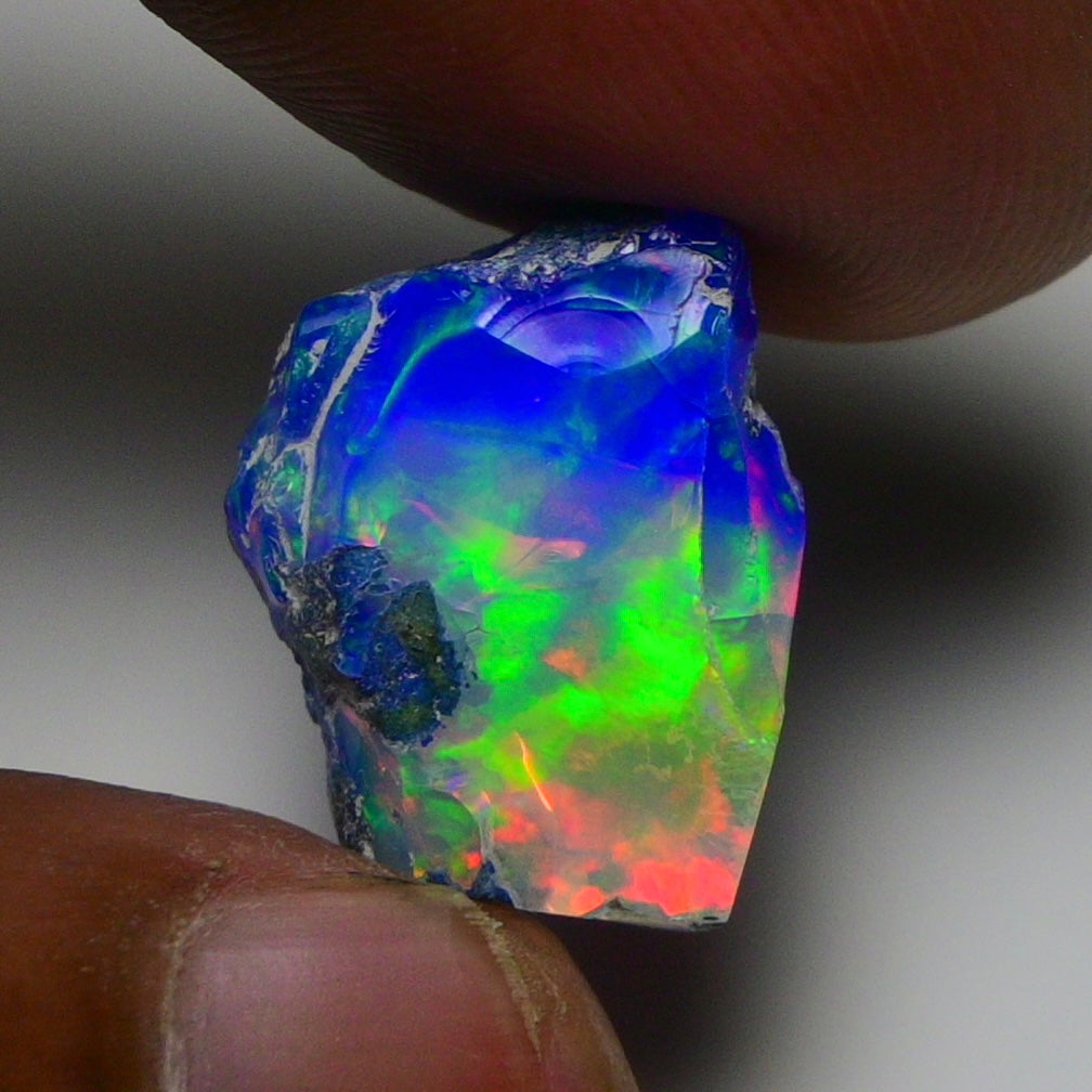 Rare Blue Opal 13.55 Carats | Natural Blue Ethiopian Opal Rough - Ready for Cutting & Jewelry!