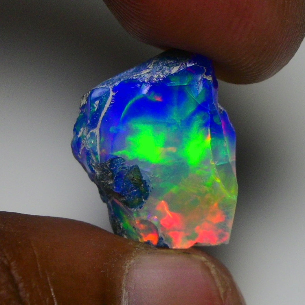 Rare Blue Opal 13.55 Carats | Natural Blue Ethiopian Opal Rough - Ready for Cutting & Jewelry!