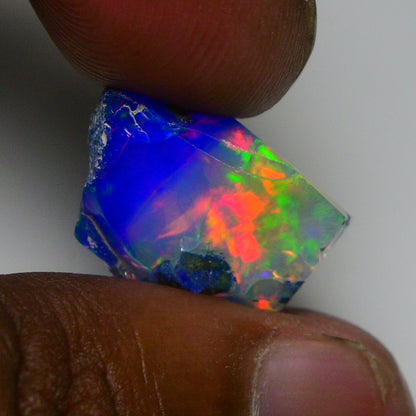 Rare Blue Opal 13.55 Carats | Natural Blue Ethiopian Opal Rough - Ready for Cutting & Jewelry!