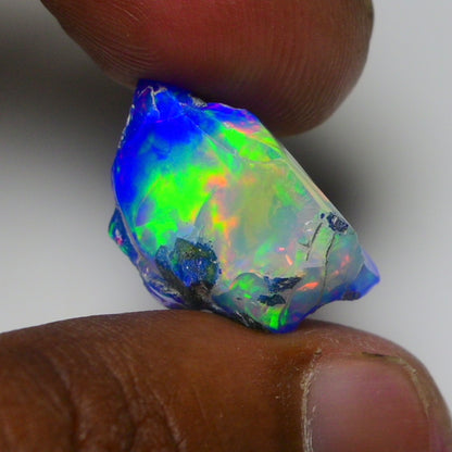 Rare Blue Opal 13.55 Carats | Natural Blue Ethiopian Opal Rough - Ready for Cutting & Jewelry!