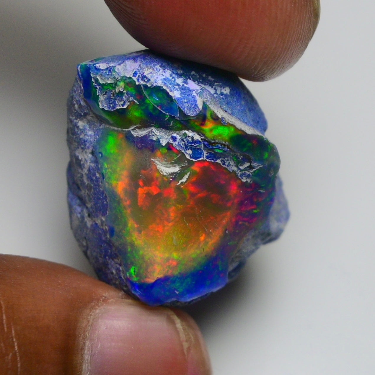 Rare Blue Opal 34.00 Carats | Natural Blue Ethiopian Opal Rough - Ready for Cutting & Jewelry!