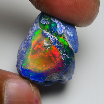 Rare Blue Opal 34.00 Carats | Natural Blue Ethiopian Opal Rough - Ready for Cutting & Jewelry!