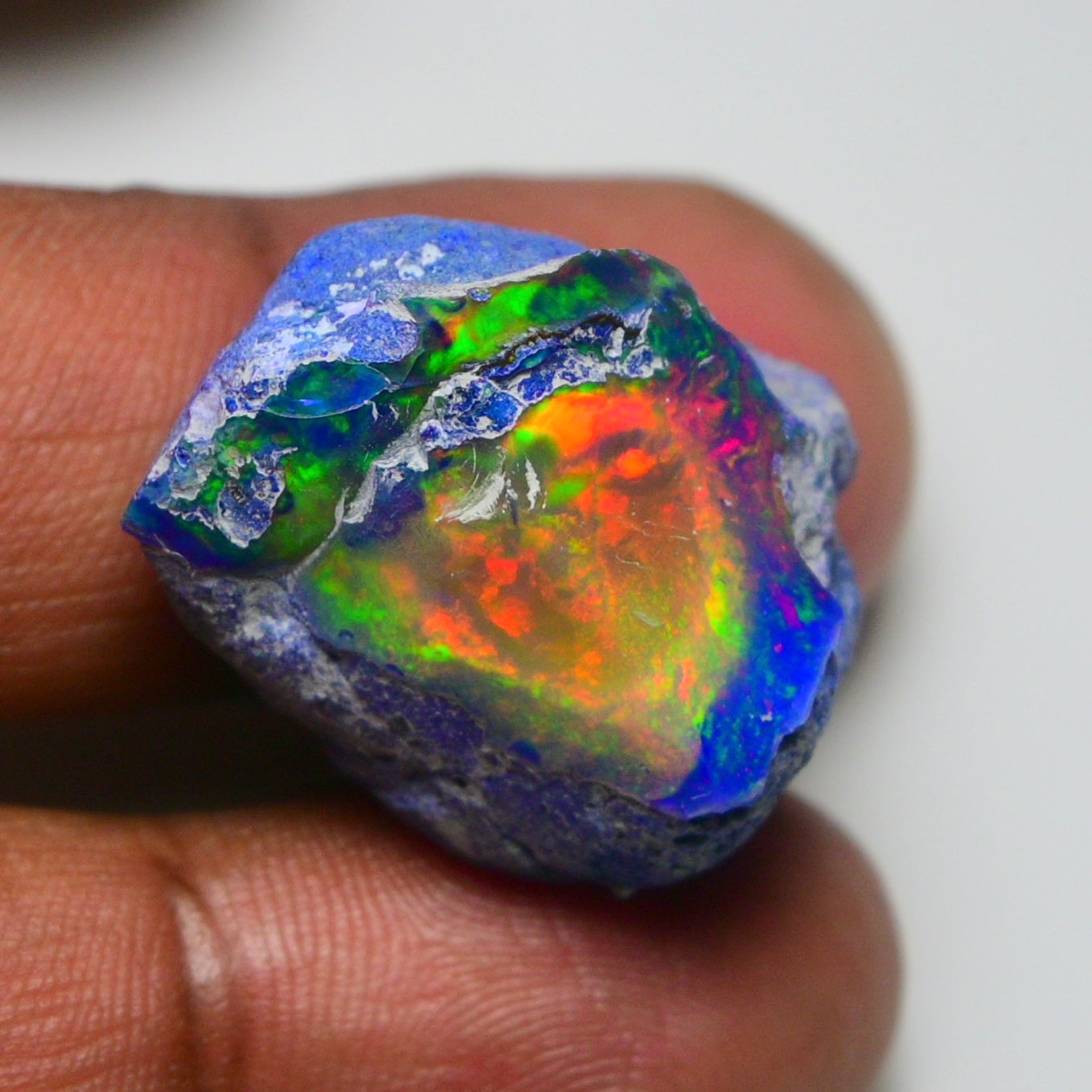 Rare Blue Opal 34.00 Carats | Natural Blue Ethiopian Opal Rough - Ready for Cutting & Jewelry!