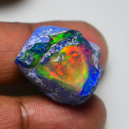 Rare Blue Opal 34.00 Carats | Natural Blue Ethiopian Opal Rough - Ready for Cutting & Jewelry!