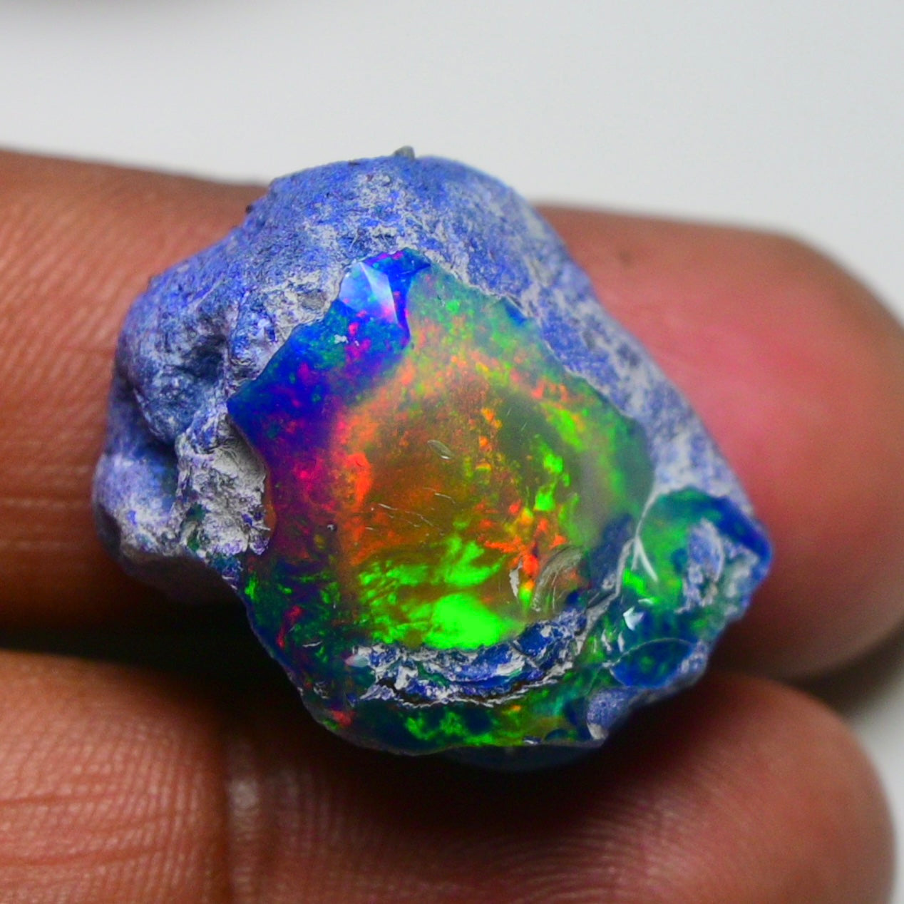 Rare Blue Opal 34.00 Carats | Natural Blue Ethiopian Opal Rough - Ready for Cutting & Jewelry!