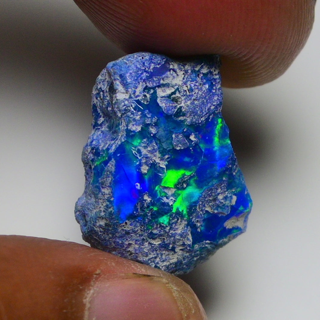 Rare Blue Opal 12.05 Carats | Natural Blue Ethiopian Opal Rough - Ready for Cutting & Jewelry!