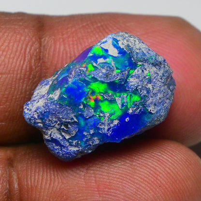 Rare Blue Opal 12.05 Carats | Natural Blue Ethiopian Opal Rough - Ready for Cutting & Jewelry!