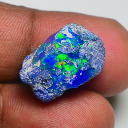 Rare Blue Opal 12.05 Carats | Natural Blue Ethiopian Opal Rough - Ready for Cutting & Jewelry!