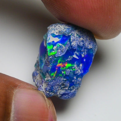 Rare Blue Opal 12.05 Carats | Natural Blue Ethiopian Opal Rough - Ready for Cutting & Jewelry!