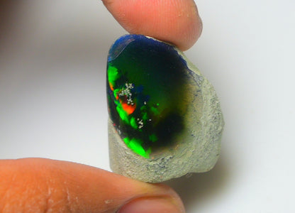 Black Opal Rough 29.70 Carats | Natural Ethiopian Opal Rough - Ready for Cutting & Jewelry | AAA Grade Opal Raw