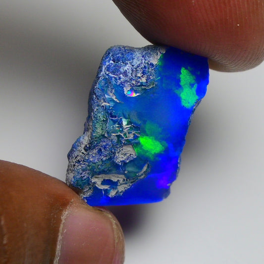 Rare Blue Opal 13.75 Carats | Natural Blue Ethiopian Opal Rough - Ready for Cutting & Jewelry!