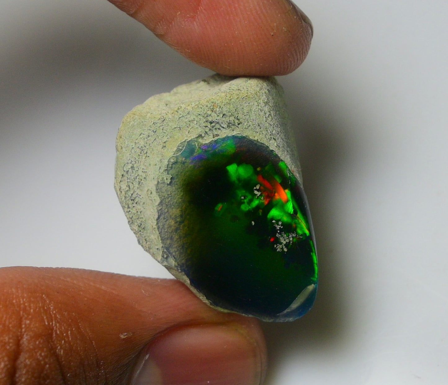 Black Opal Rough 29.70 Carats | Natural Ethiopian Opal Rough - Ready for Cutting & Jewelry | AAA Grade Opal Raw