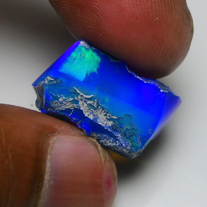 Rare Blue Opal 13.75 Carats | Natural Blue Ethiopian Opal Rough - Ready for Cutting & Jewelry!