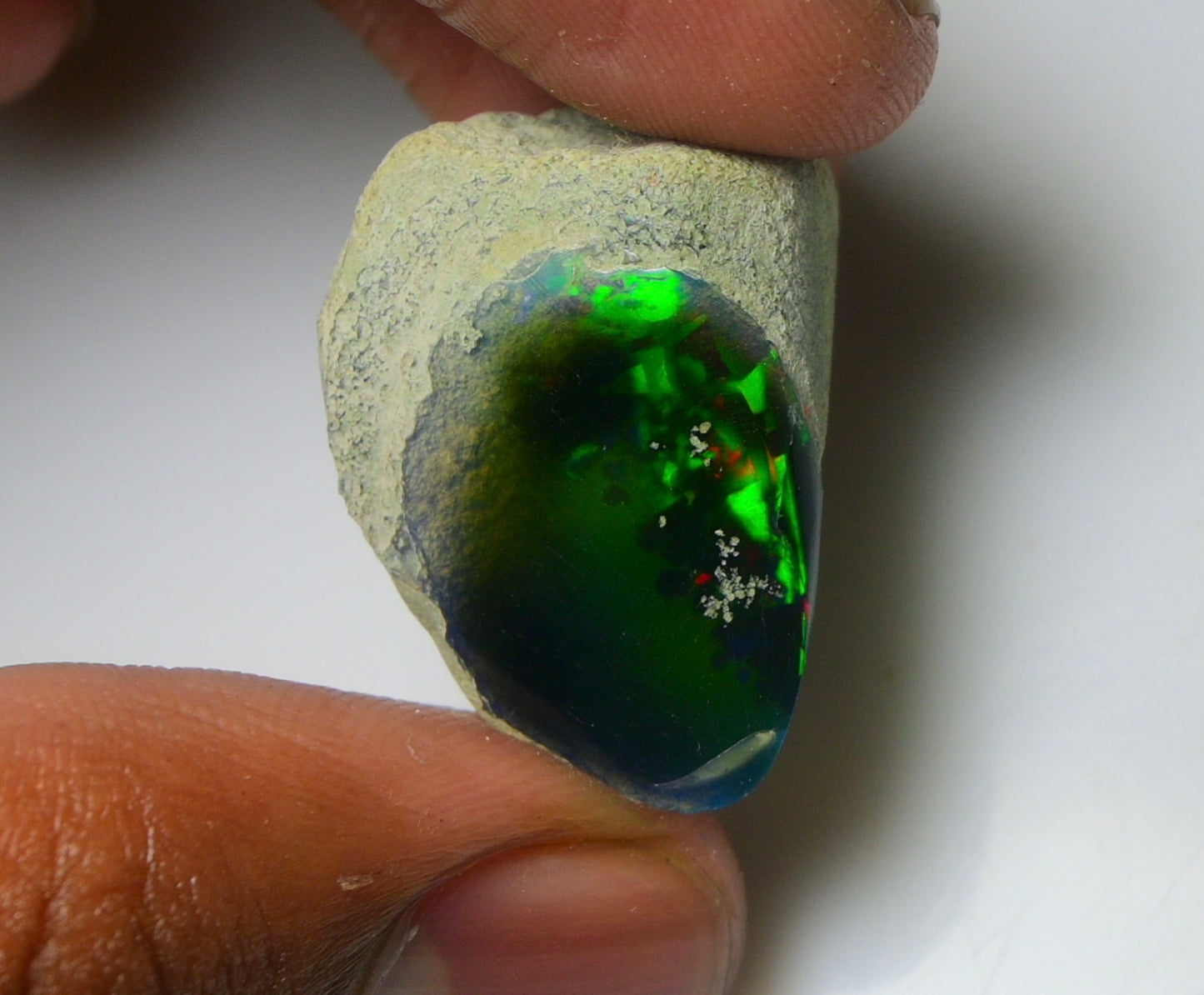 Black Opal Rough 29.70 Carats | Natural Ethiopian Opal Rough - Ready for Cutting & Jewelry | AAA Grade Opal Raw