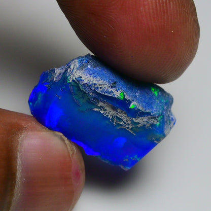 Rare Blue Opal 13.75 Carats | Natural Blue Ethiopian Opal Rough - Ready for Cutting & Jewelry!