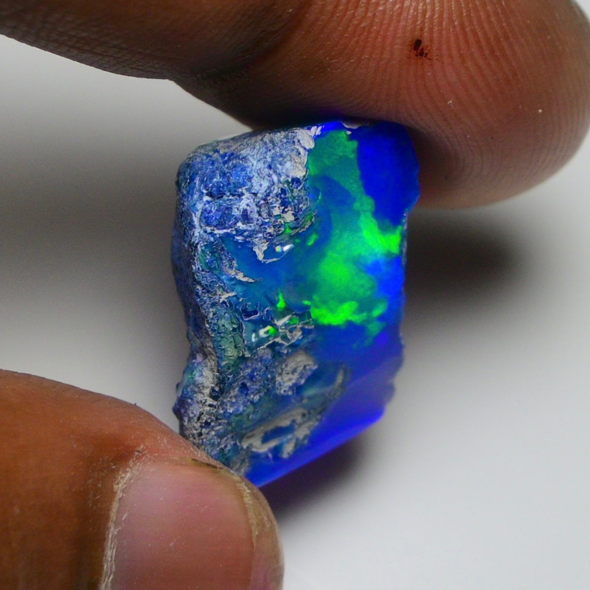 Rare Blue Opal 13.75 Carats | Natural Blue Ethiopian Opal Rough - Ready for Cutting & Jewelry!