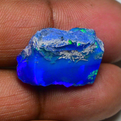 Rare Blue Opal 13.75 Carats | Natural Blue Ethiopian Opal Rough - Ready for Cutting & Jewelry!