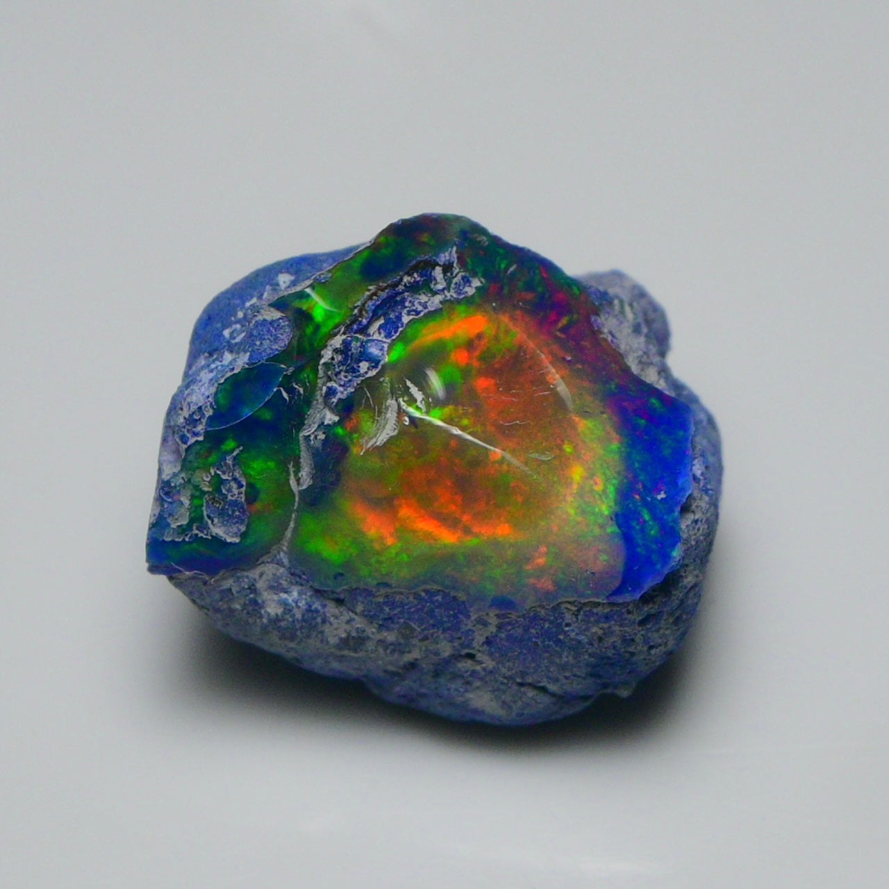 Rare Blue Opal 34.00 Carats | Natural Blue Ethiopian Opal Rough - Ready for Cutting & Jewelry!