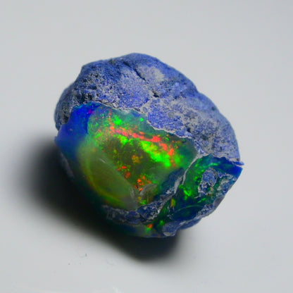 Rare Blue Opal 34.00 Carats | Natural Blue Ethiopian Opal Rough - Ready for Cutting & Jewelry!