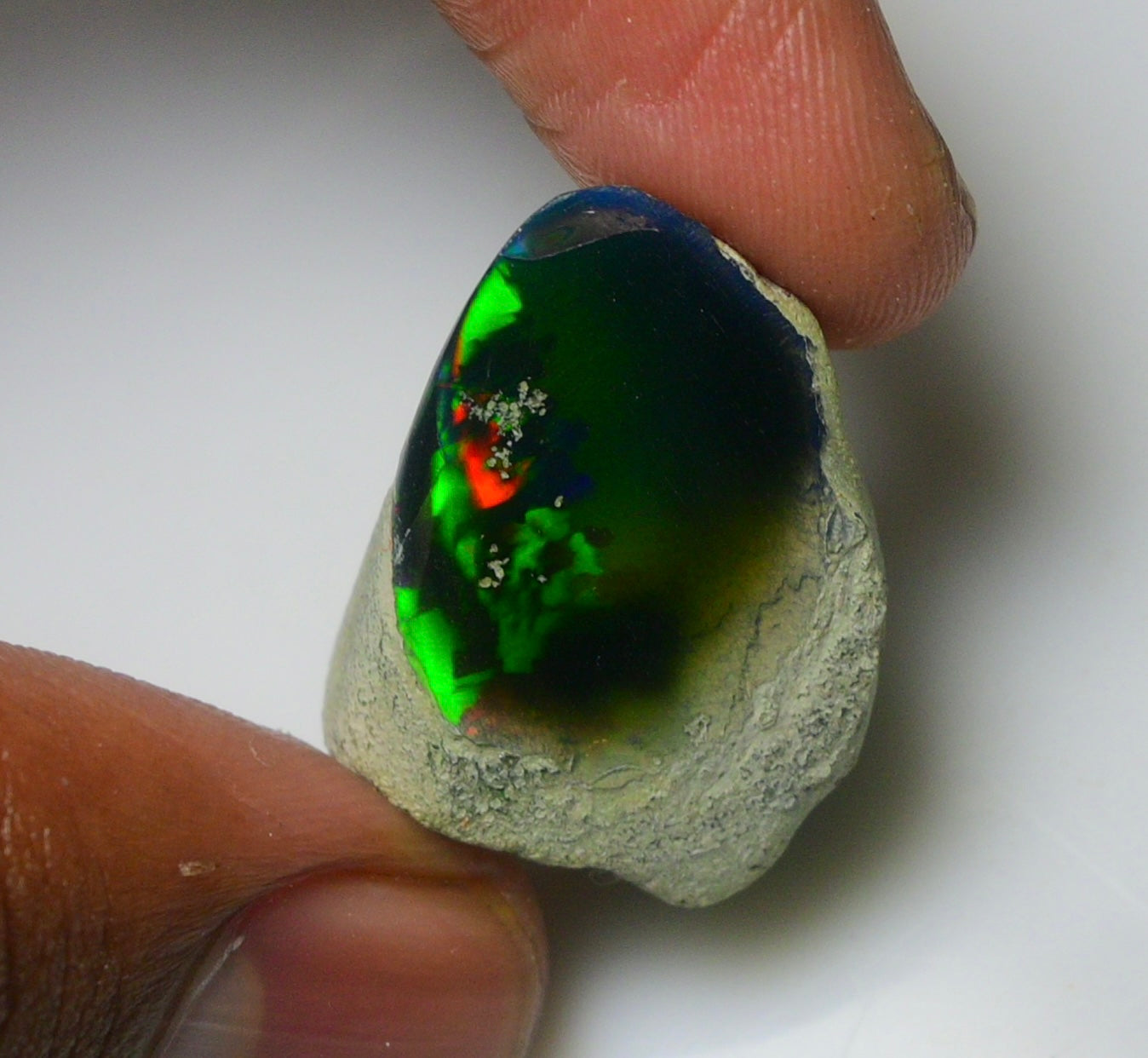 Black Opal Rough 29.70 Carats | Natural Ethiopian Opal Rough - Ready for Cutting & Jewelry | AAA Grade Opal Raw