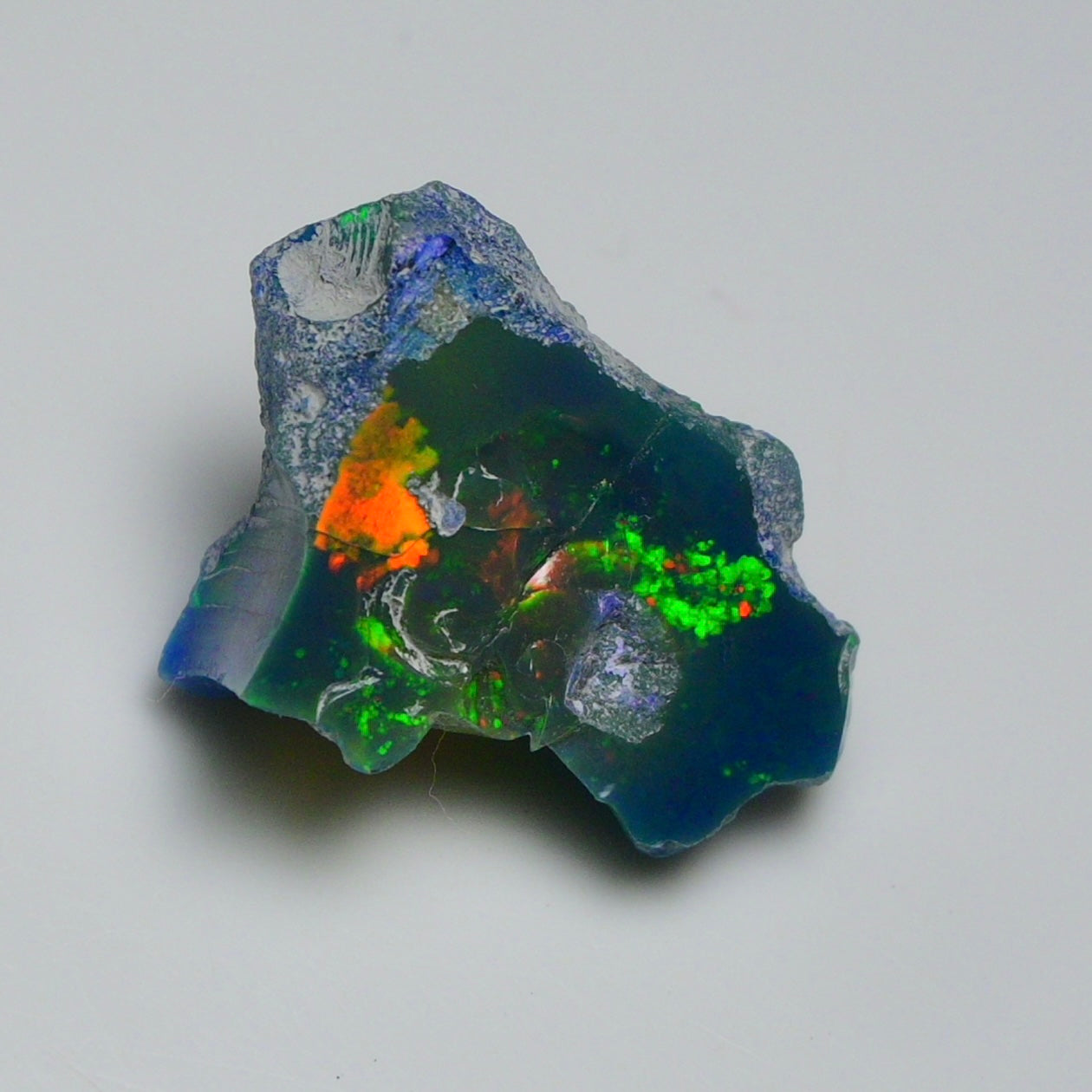 Rare Blue Opal 15.50 Carats | Natural Blue Ethiopian Opal Rough - Ready for Cutting & Jewelry!