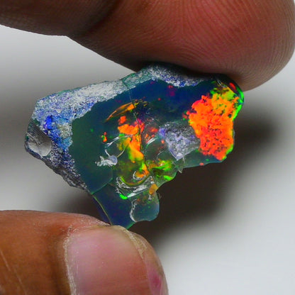 Rare Blue Opal 15.50 Carats | Natural Blue Ethiopian Opal Rough - Ready for Cutting & Jewelry!