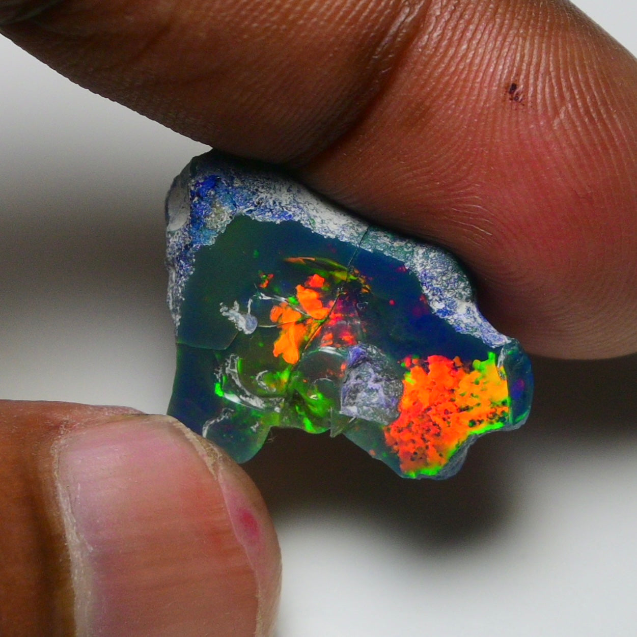 Rare Blue Opal 15.50 Carats | Natural Blue Ethiopian Opal Rough - Ready for Cutting & Jewelry!