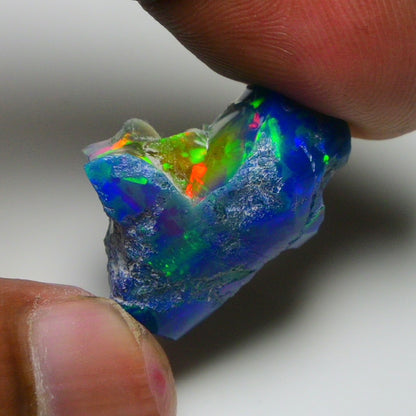 Rare Blue Opal 15.50 Carats | Natural Blue Ethiopian Opal Rough - Ready for Cutting & Jewelry!