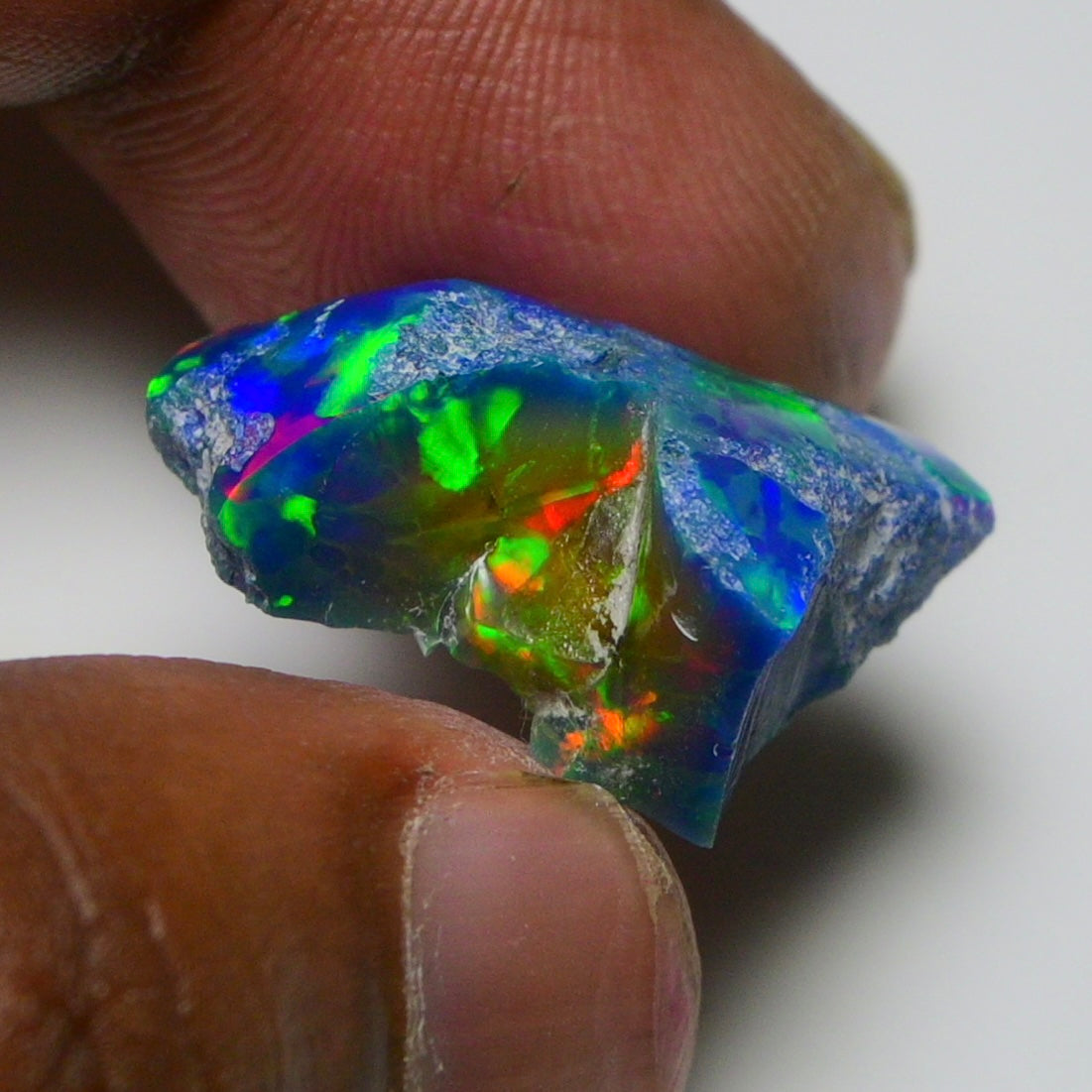 Rare Blue Opal 15.50 Carats | Natural Blue Ethiopian Opal Rough - Ready for Cutting & Jewelry!